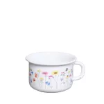 Kubek do kawy emaliowany biały FLORA 0,4l Riess - 6