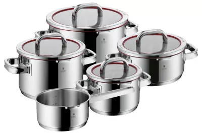 WMF-Zestaw 5 garnków 9el. czerw. pokr. Function 4