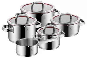 WMF-Zestaw 5 garnków 9el. czerw. pokr. Function 4