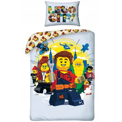 Pościel bawełna 140x200+1p70x90 Lego City