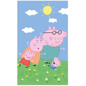 Ręcznik przedszkolny dla dziecka 30x50 Świnka Peppa family