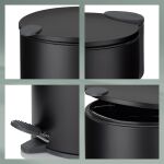 KELA-Kosz stalowy na śmieci 3 l czarny Mats - 4