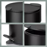 KELA-Kosz stalowy na śmieci 3 l czarny Mats - 4