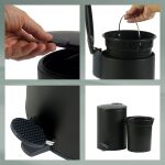 KELA-Kosz stalowy na śmieci 3 l czarny Mats - 5