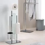 KELA-Stojak WC +szczotka i zasobnik stalowy Style - 3