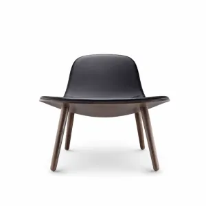 Eva Solo Abalone lounge chair Oak smoked, leather black