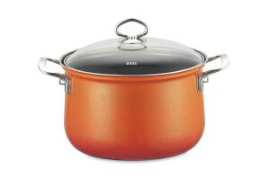 Garnek ceramiczny 6l pomarańczowy Riess Corall