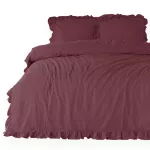 Pościel bawełniana RASPBERRY/160x200(P) STONEWASHED - 2