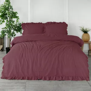 Pościel bawełniana RASPBERRY/160x200(P) STONEWASHED