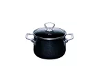 Zestaw garnków emaliowanych 5-częściowy Riess Black Magic – Premium, na indukcję, zdrowe gotowanie - 4