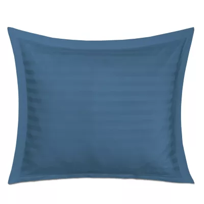 Poszewka satyna bambusowo-bawełniana STRIPE CORNFLOWER/70x80 z listwą