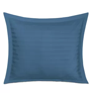 Poszewka satyna bambusowo-bawełniana STRIPE CORNFLOWER/70x80 z listwą