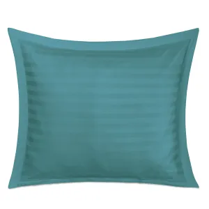 Poszewka satyna bambusowo-bawełniana STRIPE SEA TURQUOISE/70x80 z listwą