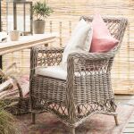 Fotel rattanowy/chair rattan z poduszką w kolorze naturalnym IB  Laursen - 6