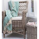 Fotel rattanowy/chair rattan z poduszką w kolorze naturalnym IB  Laursen - 5