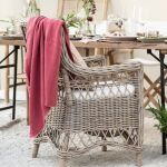 Fotel rattanowy/chair rattan z poduszką w kolorze naturalnym IB  Laursen - 3