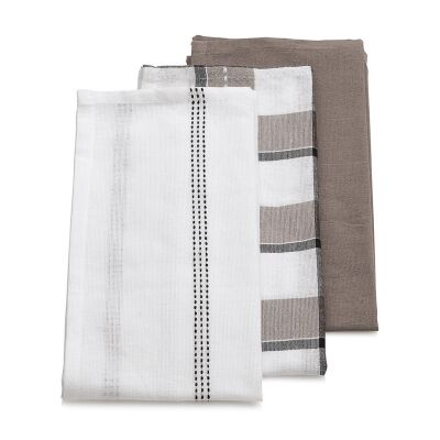 KELA-Zestaw ścierek kuchennych 3el. taupe Pasado