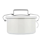 Lunch box pojemnik emaliowany biały 1 l Riess - 2