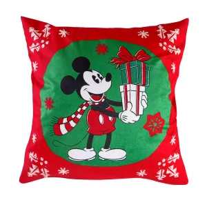 Poszewka velvet 40x40 Myszka Mickey święta