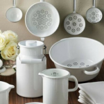 Kanka emaliowana na mleko 1,5l biała Riess Classic - 2