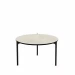 Savoye Coffee Table 60 cm Diam. Ceramic Beige - 2