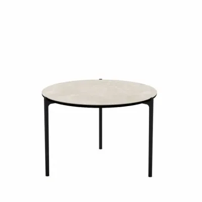 Savoye Coffee Table 60 cm Diam. Ceramic Beige