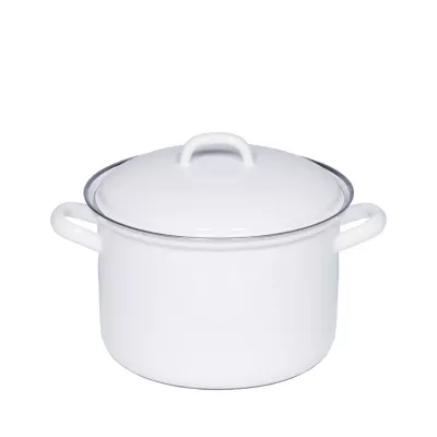 Garnek emaliowany 2,5l biały Riess Classic