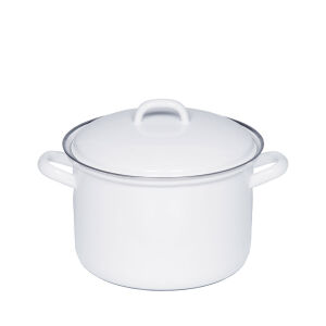 Garnek emaliowany 2,5l biały Riess Classic