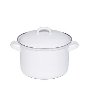 Garnek emaliowany 2,5l biały Riess Classic