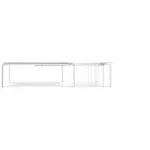 MORE table 100x220/320 Laminate White and White base - 3