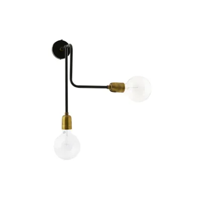 Lampa/kinkiet  Molecular, Black/Brass House Doctor