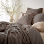 Poszewka satyna bawełna ciemny beż 041/40x40. - 3