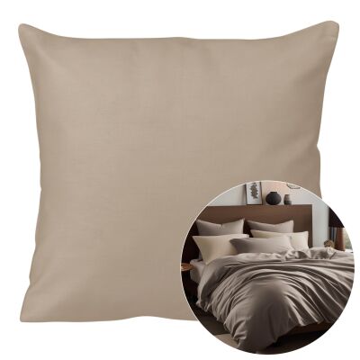 Poszewka satyna bawełna ciemny beż 041/40x40.