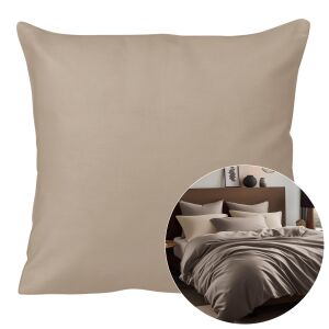 Poszewka satyna bawełna ciemny beż 041/40x40.