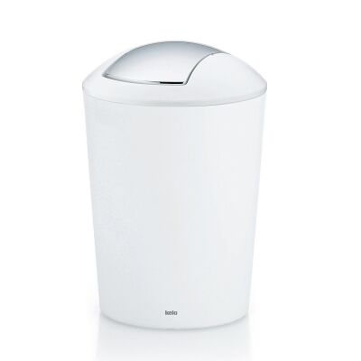 KELA-Kosz z uchylną pokrywą 5 l biały-stal Marta