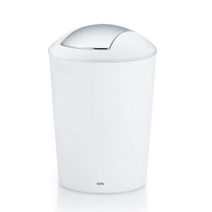 KELA-Kosz z uchylną pokrywą 5 l biały-stal Marta