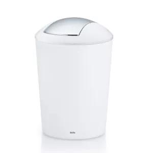 KELA-Kosz z uchylną pokrywą 5 l biały-stal Marta