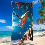 Ręcznik plażowy mikrofibra 100x180 H138 - 4