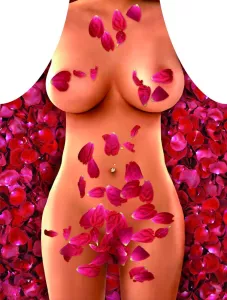 Fartuch nr 60 (płatki róż)..