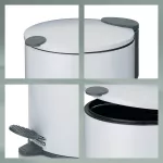 KELA-Kosz stalowy na śmieci 3 l biały Mats - 5