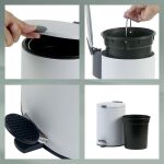 KELA-Kosz stalowy na śmieci 3 l biały Mats - 6