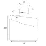 Pościel satyna bambusowo-bawełniana (P) STRIPE BEIGE/140x200 +1x70x80 z listwą +2x40x40 BAMBOO - 11