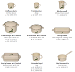 Brytfanna emaliowana  37/26 cm z pokrywką biała z jelonkiem Riess Country - 8