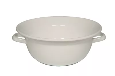Miska emaliowana biała 4l 28 cm z uchwytami Riess Classic