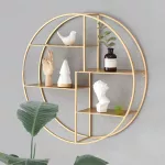 Wisząca okrągła półka w kolorze antycznego mosiądzu Madam Stoltz - 2