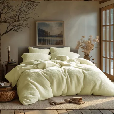 Pościel frotte krem 019/160x200