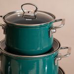 Garnek emaliowany 1,5 l morska zieleń RIESS - 3