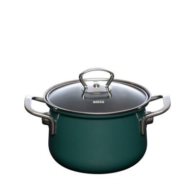 Garnek emaliowany 1,5 l PREMIUM RIESS morska zieleń