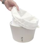 KELA-Koszyk na pieczywo S jasnoszary/biały Grana - 5