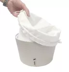 KELA-Koszyk na pieczywo S jasnoszary/biały Grana - 5